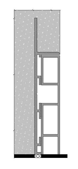 Battiscopa Filo Muro Alluminio alt 80 mm spes 15 mm